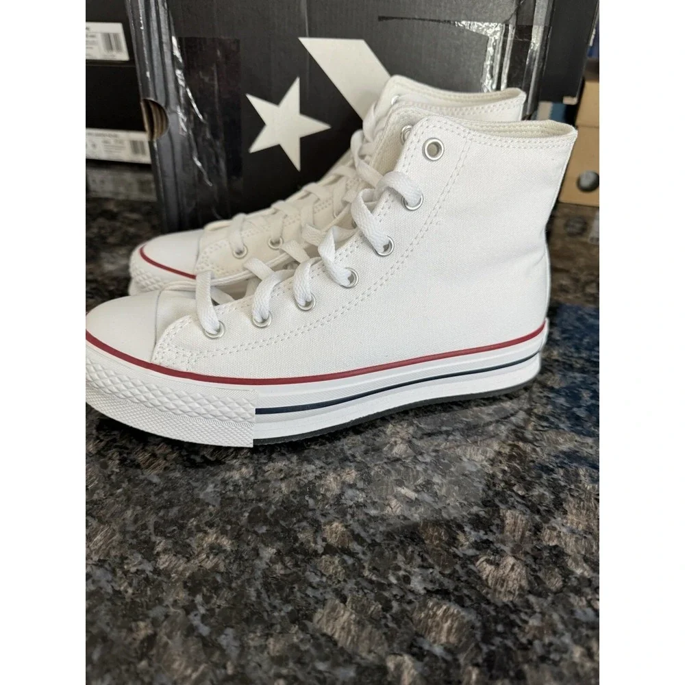 NEW Converse Chuck Taylor All Star Lift Hi 272856F White Canvas Size 5 NWB Shoes